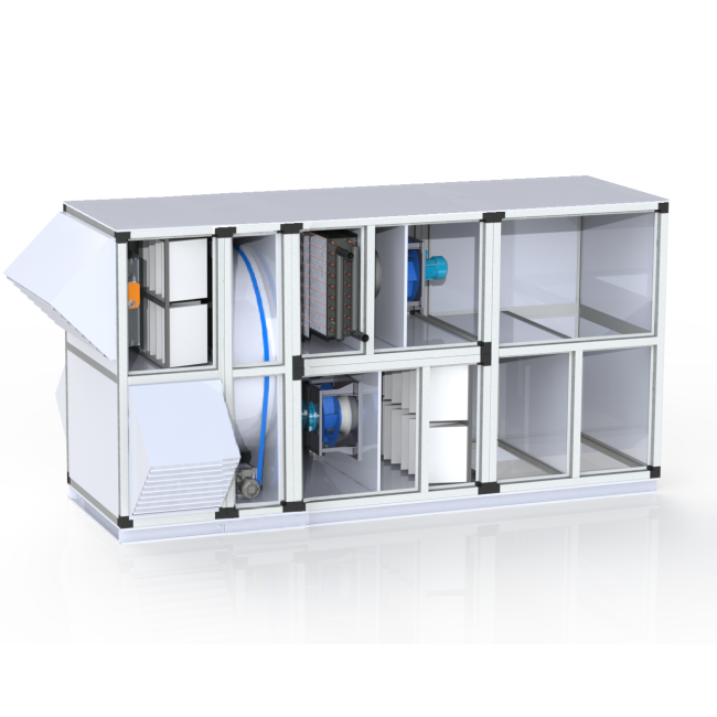 Приточно-вытяжной агрегат климатический наружного исполнения с жидкостным нагревом