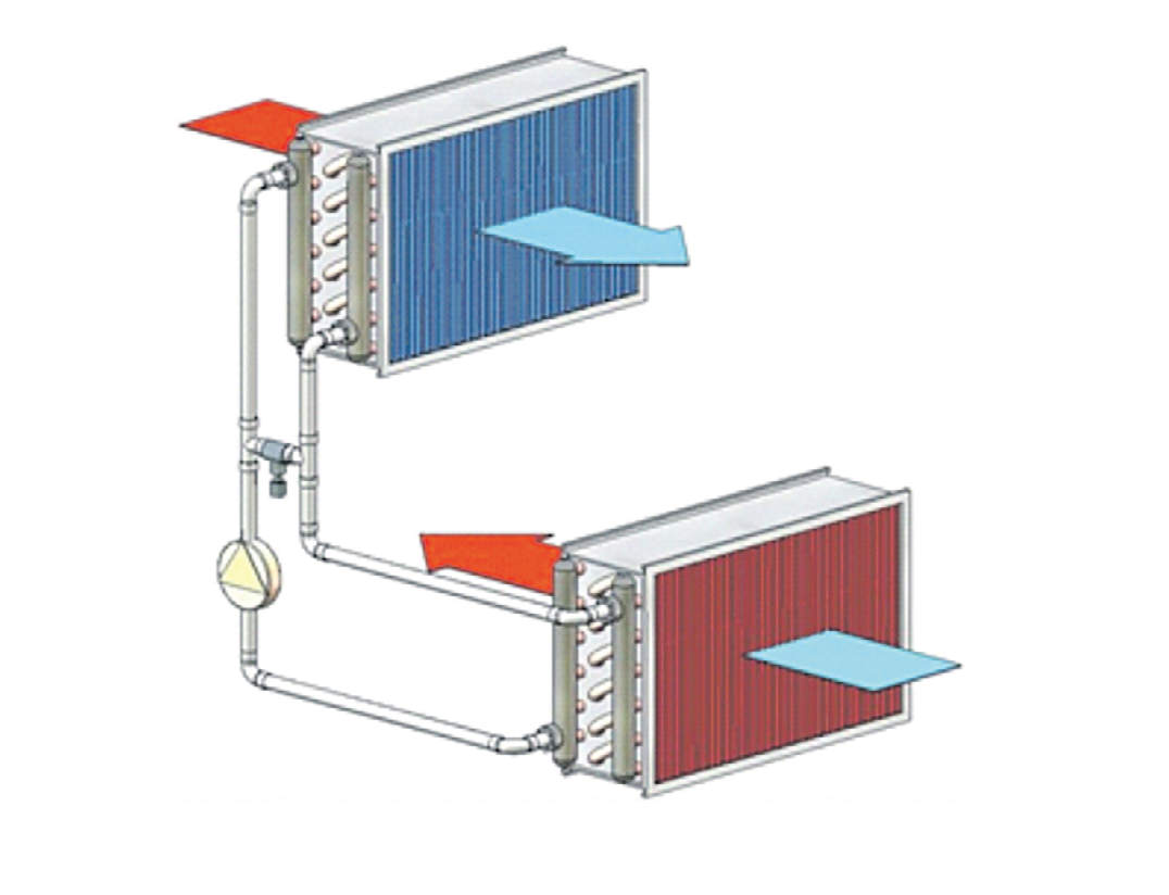 Рекуператор с промежуточным теплоносителем